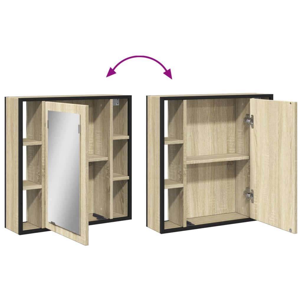 Badkamerspiegelkast 60X16X60 Cm Bewerkt Hout Kleur