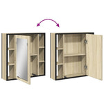 Badkamerspiegelkast 60X16X60 Cm Bewerkt Hout Kleur