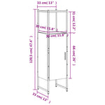 Badkamerkast 33X33X120,5 Cm Bewerkt Hout Kleurig