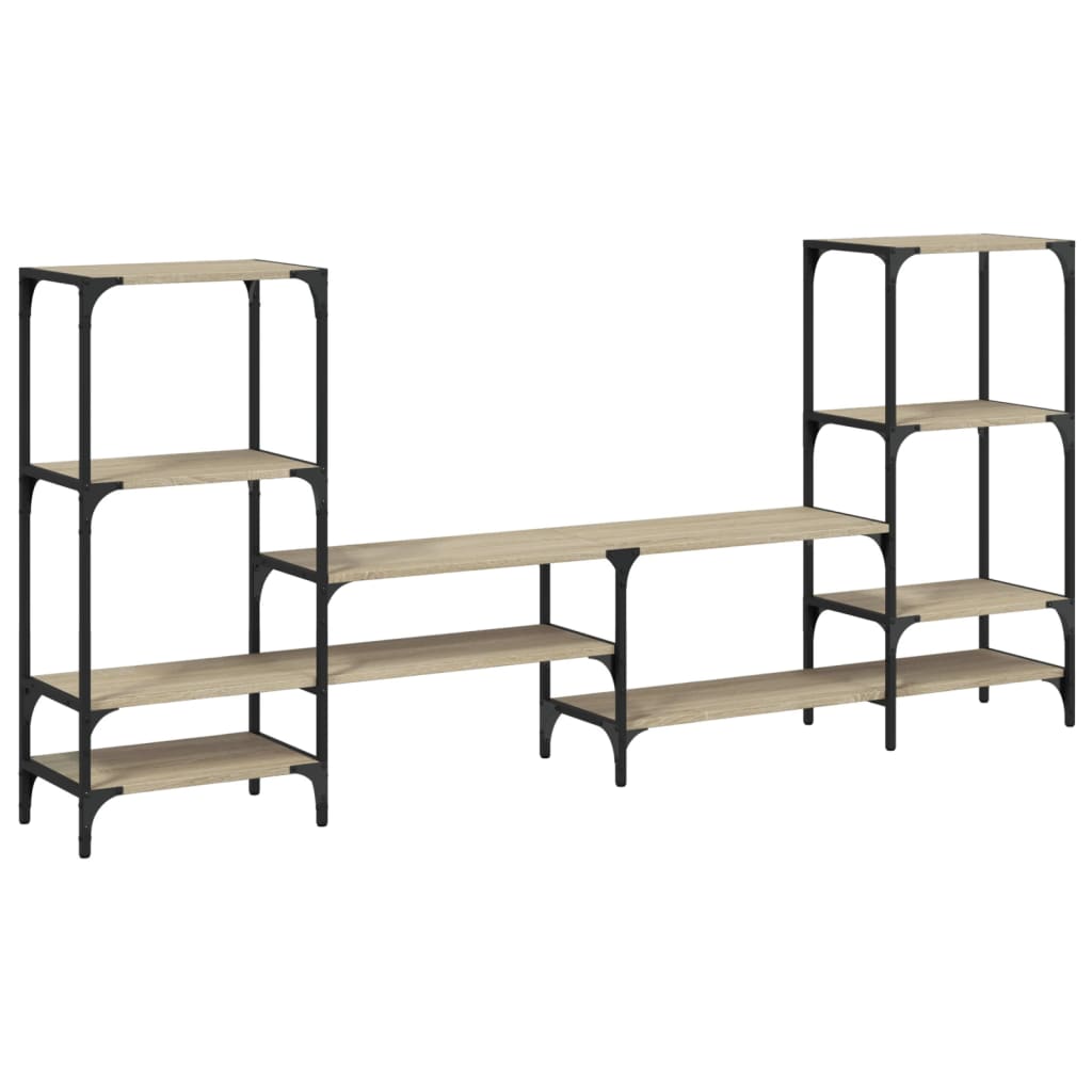 Tv-Meubel 206,5X28,5X95 Cm Bewerkt Hout Kleurig