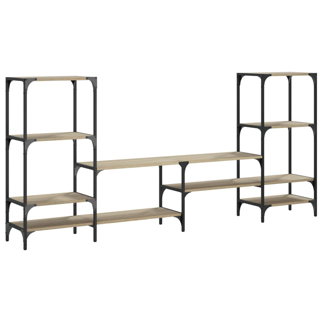 Tv-Meubel 206,5X28,5X95 Cm Bewerkt Hout Kleurig