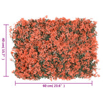 Hek Met Kunstesdoornblad 40X60 Cm Lichtrood