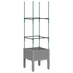 Plantenbak Met Latwerk 40X40X142,5 Cm Polypropeen