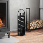 5-Delige Haardset 23X15X66 Cm Staal