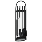 5-Delige Haardset 23X15X66 Cm Staal