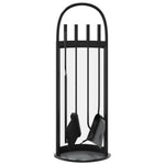 5-Delige Haardset 23X15X66 Cm Staal