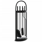 5-Delige Haardset 23X15X66 Cm Staal