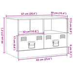 Tv-Meubel 67X39X44 Cm Staal
