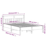 Bedframe Zonder Matras Massief Grenenhout