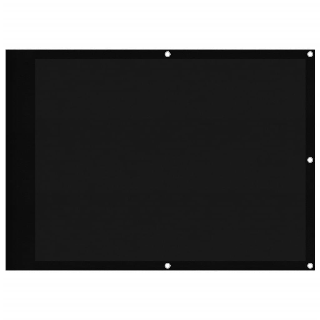Balkonscherm 75X700 Cm 100% Oxford Polyester Zwart