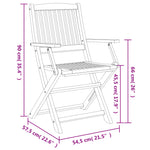 Tuinstoelen Inklapbaar 57,5X54,5X90 Cm Massief Acaciahout