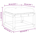 Tuinvoetenbank Met Kussen Massief Grenenhout