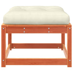 Tuinvoetenbank Met Kussen Massief Grenenhout Wasbruin