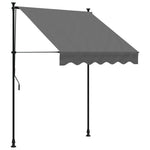 Luifel Uittrekbaar 150X150 Cm Stof En Staal Antracietkleurig