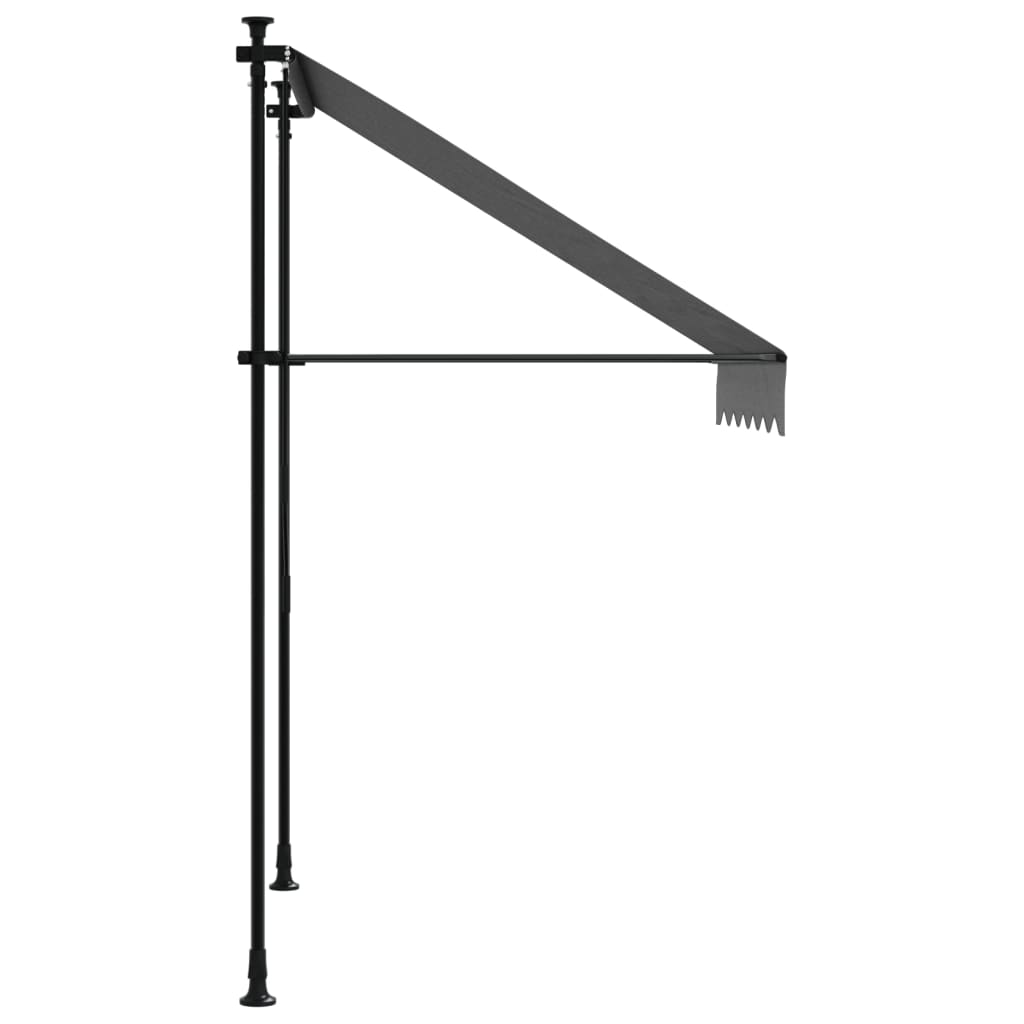 Luifel Uittrekbaar 150X150 Cm Stof En Staal Antracietkleurig