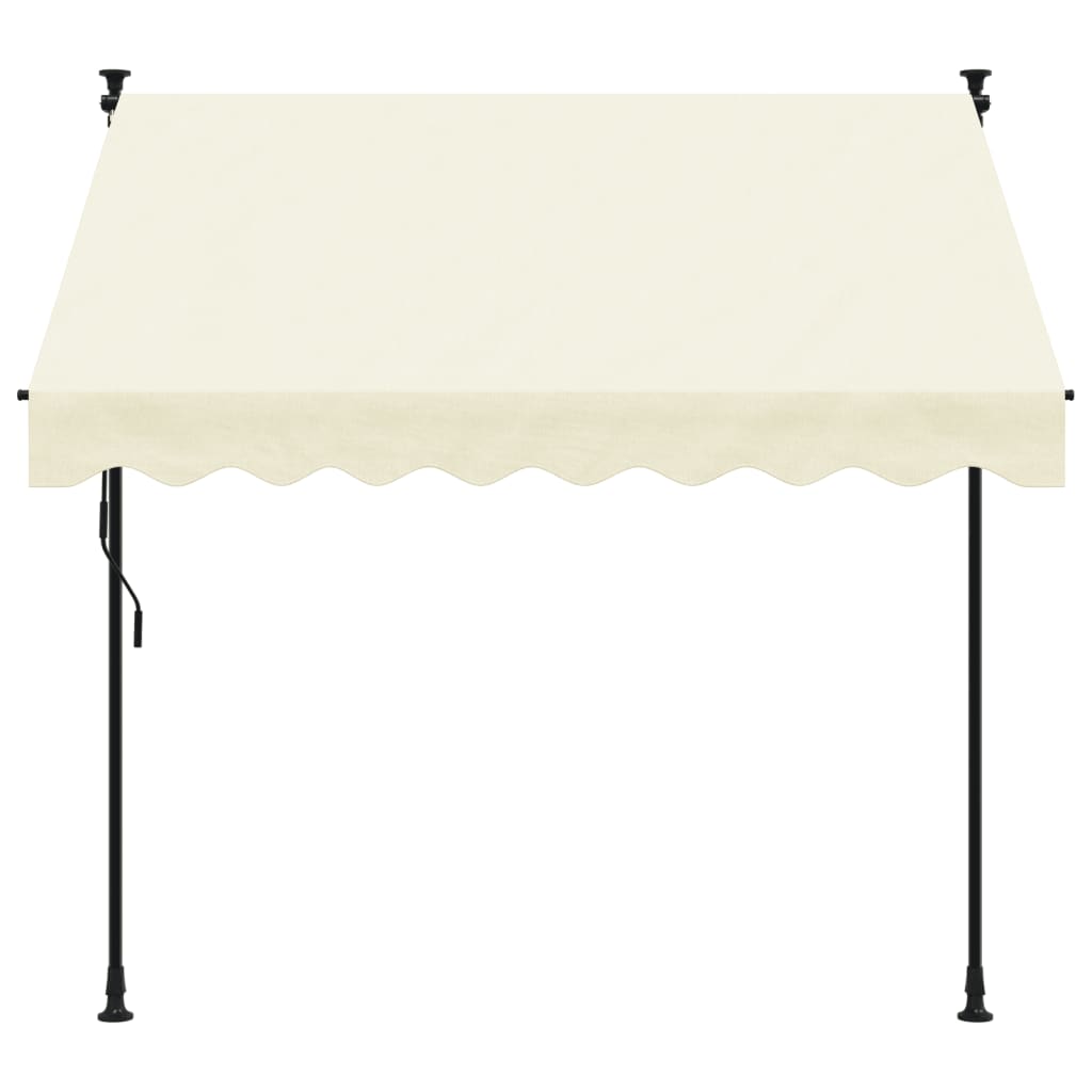 Luifel Uittrekbaar 200X150 Cm Stof En Staal Crèmekleurig