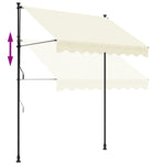 Luifel Uittrekbaar 200X150 Cm Stof En Staal Crèmekleurig