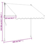 Luifel Uittrekbaar 200X150 Cm Stof En Staal Crèmekleurig