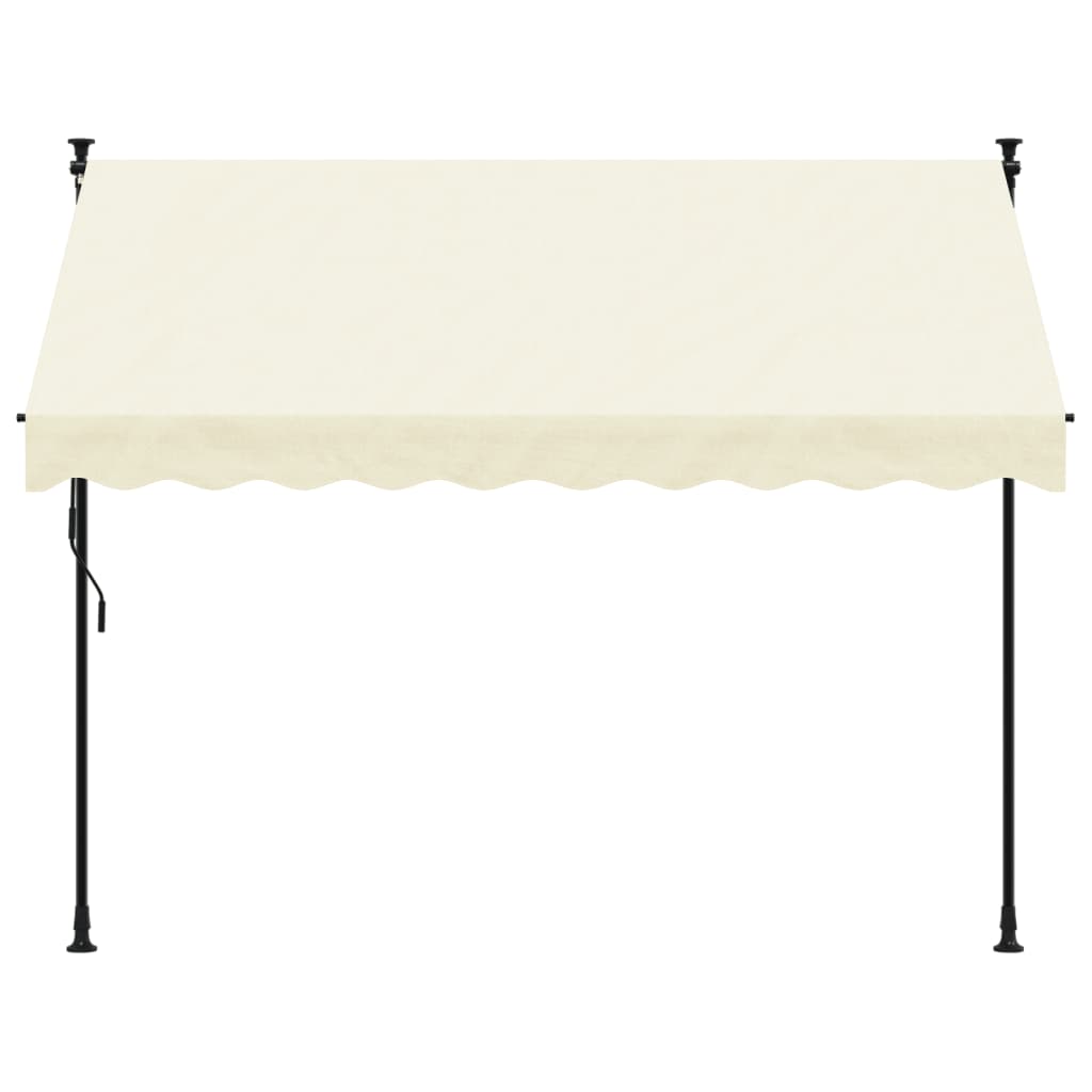 Luifel Uittrekbaar 250X150 Cm Stof En Staal Crèmekleurig