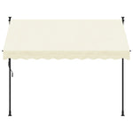 Luifel Uittrekbaar 250X150 Cm Stof En Staal Crèmekleurig