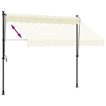Luifel Uittrekbaar 250X150 Cm Stof En Staal Crèmekleurig