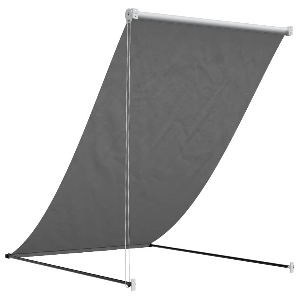 Luifel Uittrekbaar 100X150 Cm Stof En Staal Antracietkleurig
