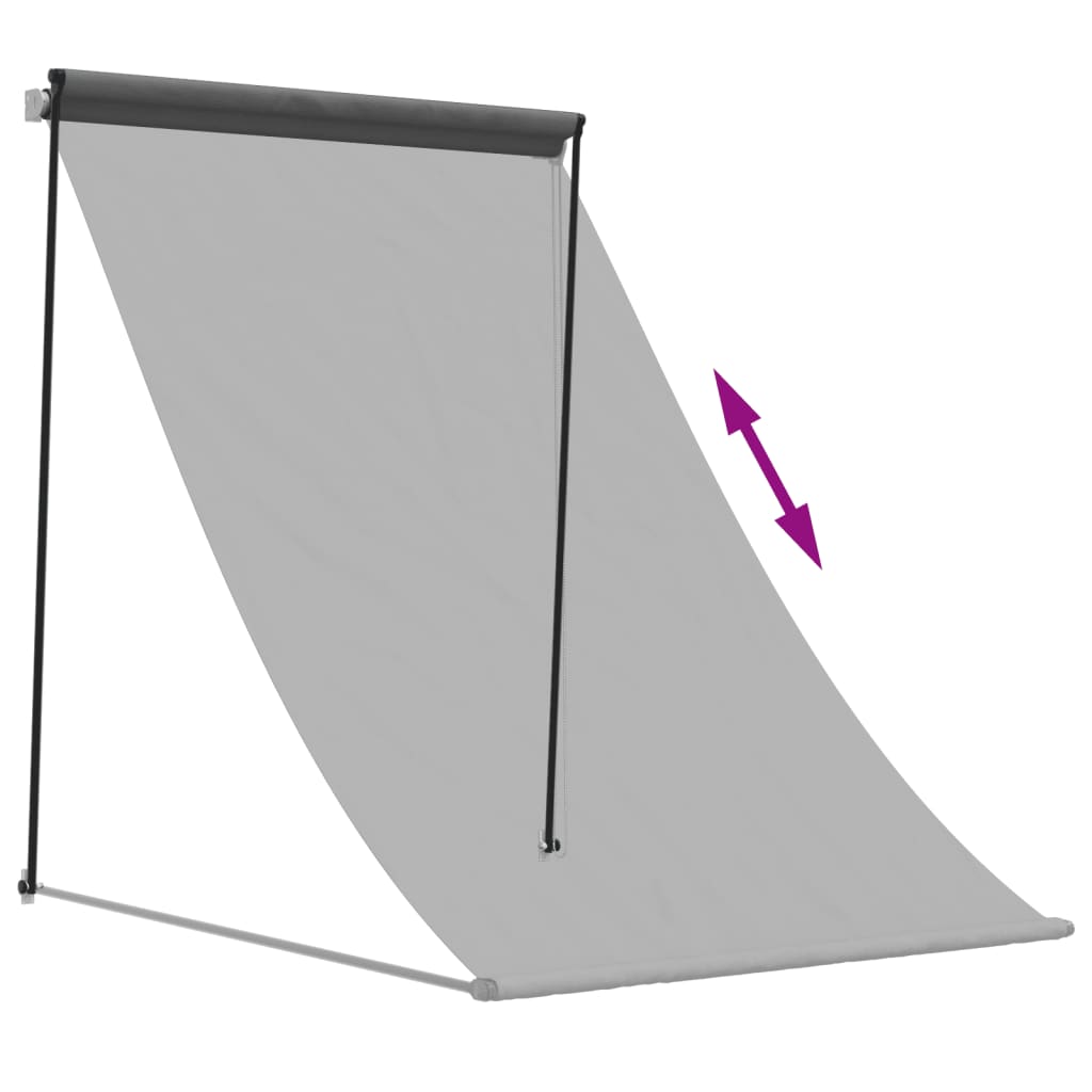 Luifel Uittrekbaar 100X150 Cm Stof En Staal Antracietkleurig