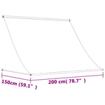 Luifel Uittrekbaar 200X150 Cm Stof En Staal Antracietkleurig