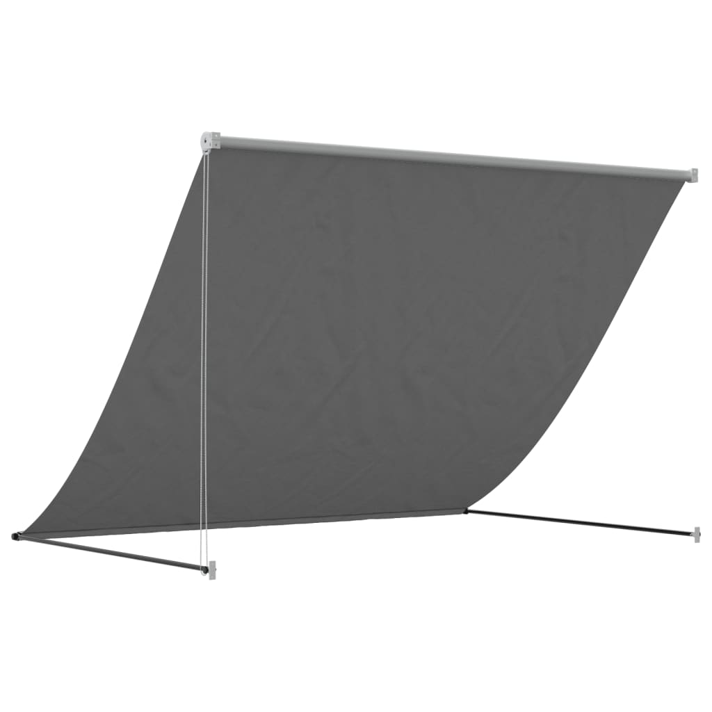 Luifel Uittrekbaar 250X150 Cm Stof En Staal Antracietkleurig