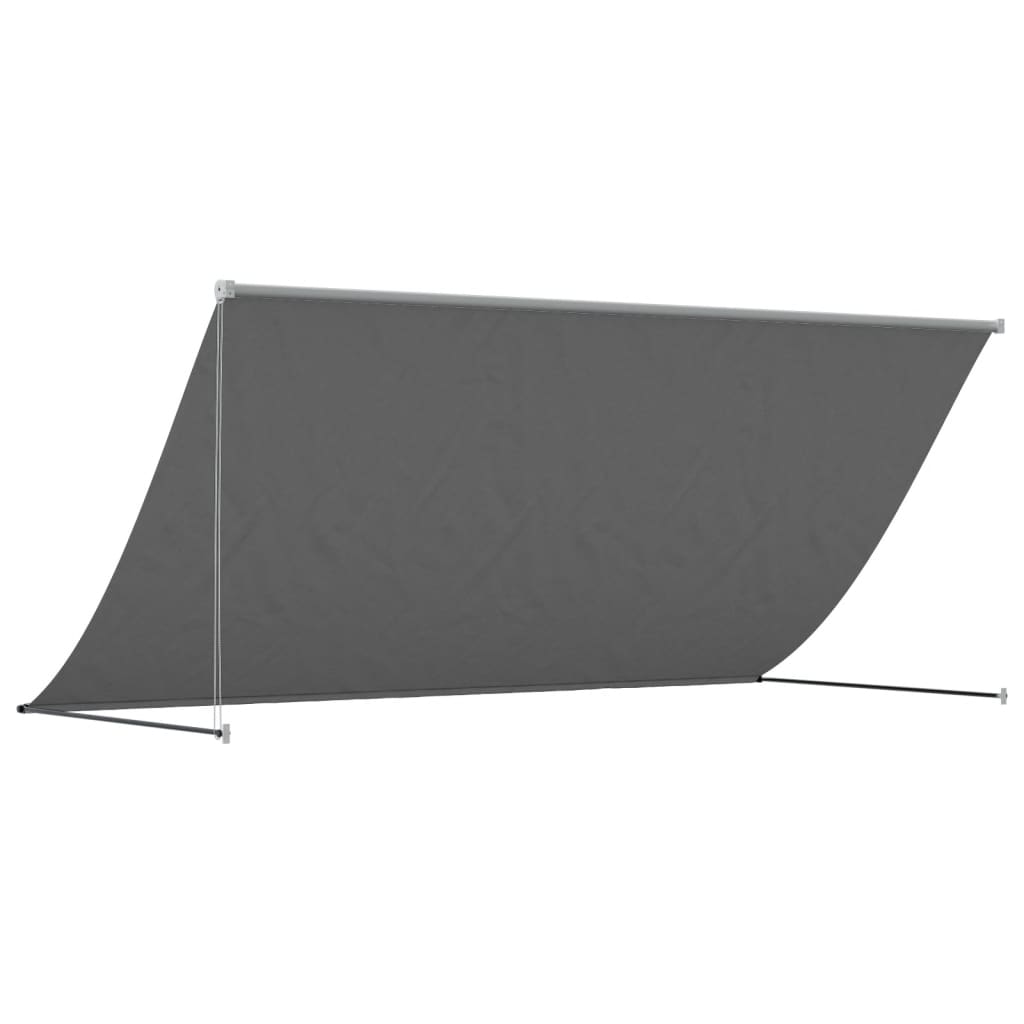 Luifel Uittrekbaar 300X150 Cm Stof En Staal Antracietkleurig