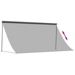 Luifel Uittrekbaar 300X150 Cm Stof En Staal Antracietkleurig