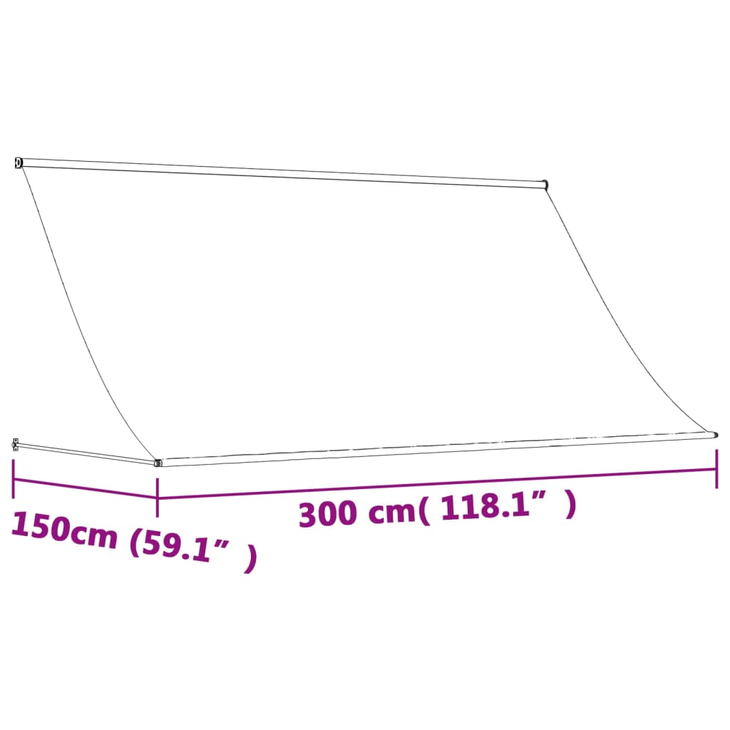 Luifel Uittrekbaar 300X150 Cm Stof En Staal Antracietkleurig