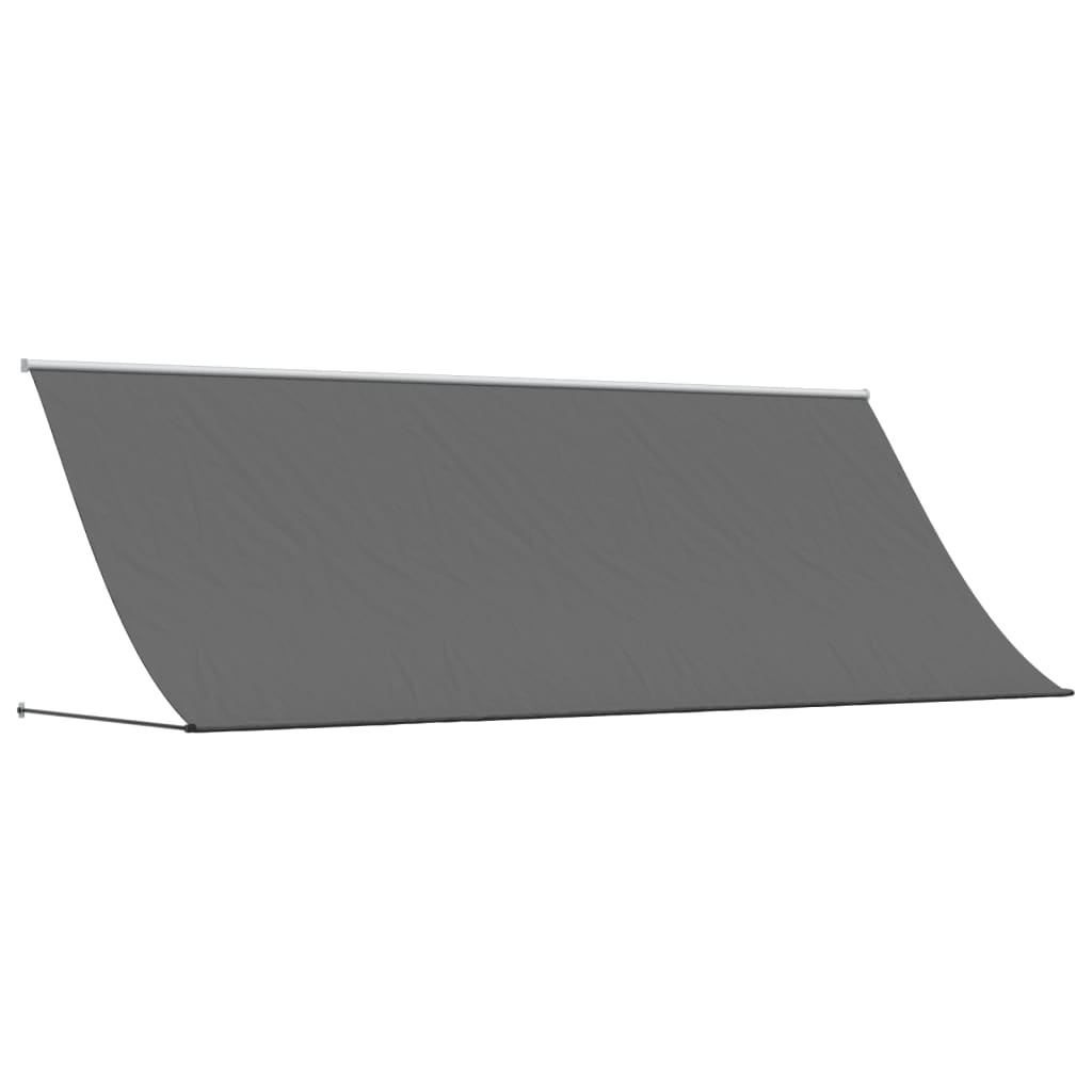 Luifel Uittrekbaar 400X150 Cm Stof En Staal Antracietkleurig