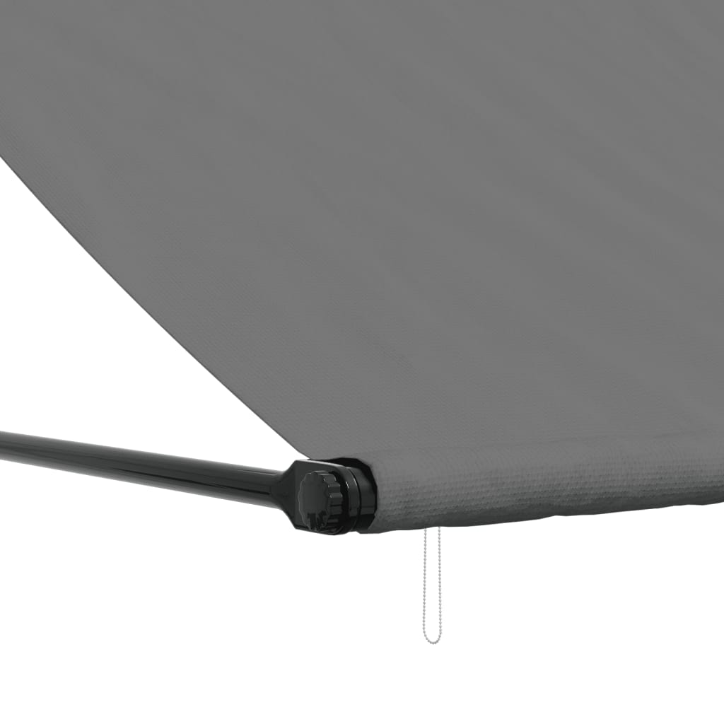 Luifel Uittrekbaar 400X150 Cm Stof En Staal Antracietkleurig