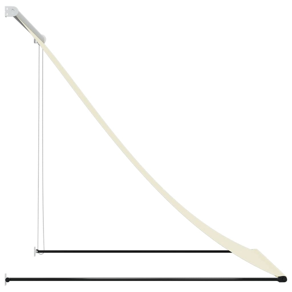 Luifel Uittrekbaar 150X150 Cm Stof En Staal Crèmekleurig