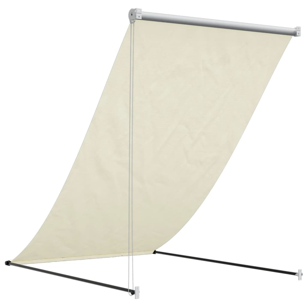 Luifel Uittrekbaar 150X150 Cm Stof En Staal Crèmekleurig