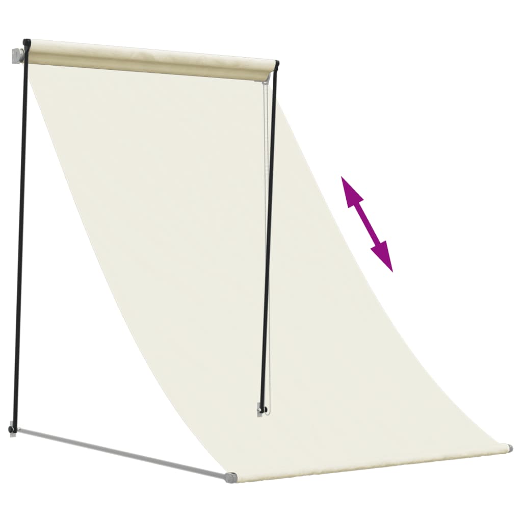 Luifel Uittrekbaar 150X150 Cm Stof En Staal Crèmekleurig