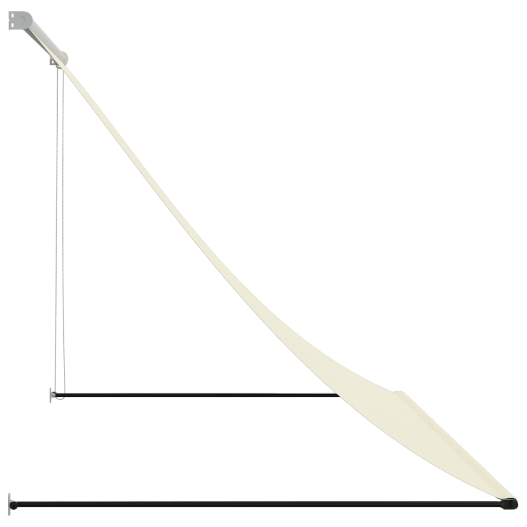 Luifel Uittrekbaar 250X150 Cm Stof En Staal Crèmekleurig