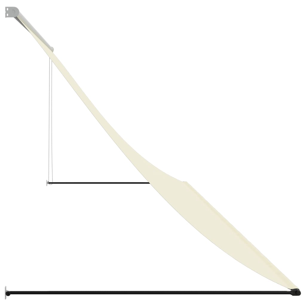 Luifel Uittrekbaar 350X150 Cm Stof En Staal Crèmekleurig