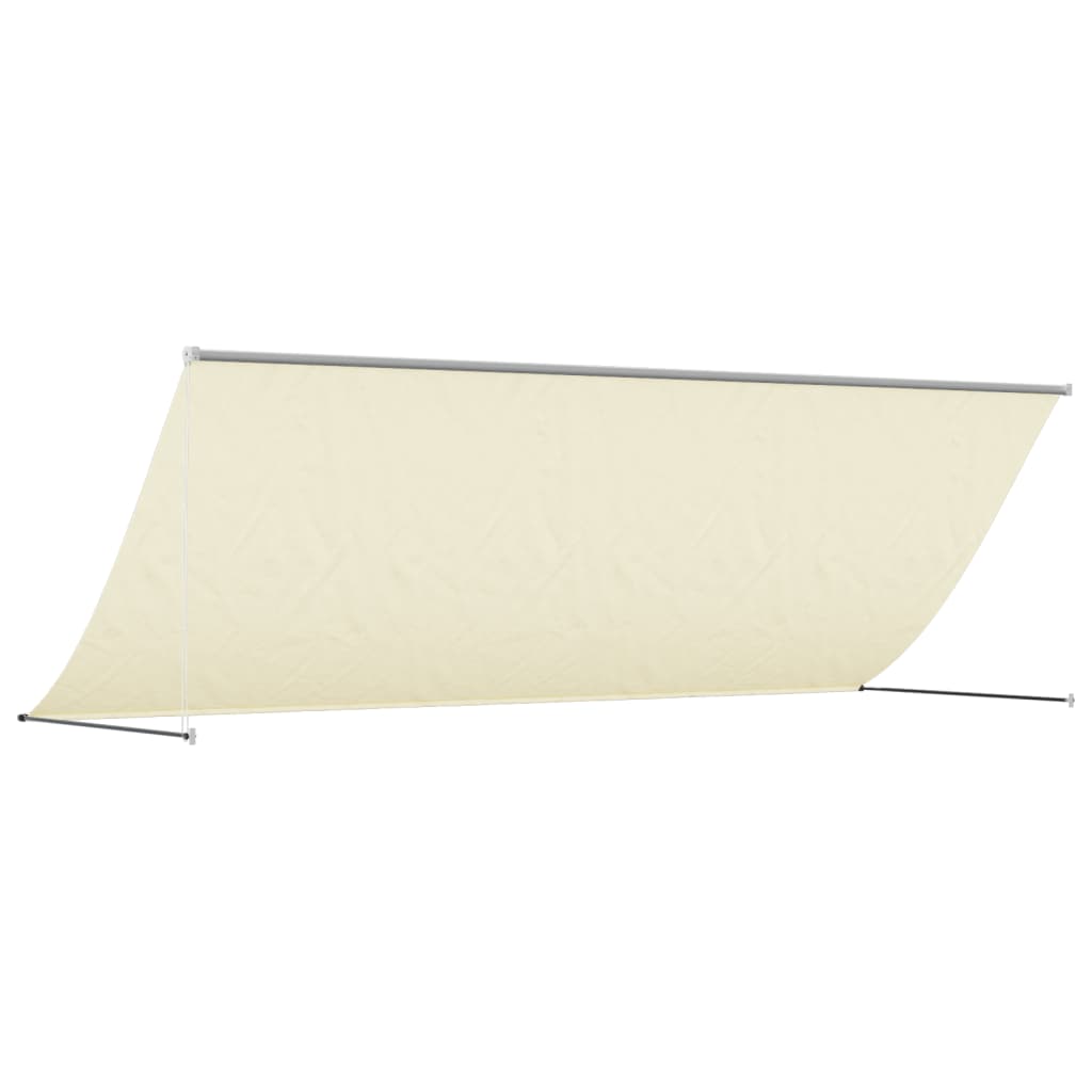 Luifel Uittrekbaar 350X150 Cm Stof En Staal Crèmekleurig