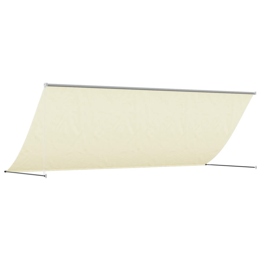 Luifel Uittrekbaar 400X150 Cm Stof En Staal Crèmekleurig