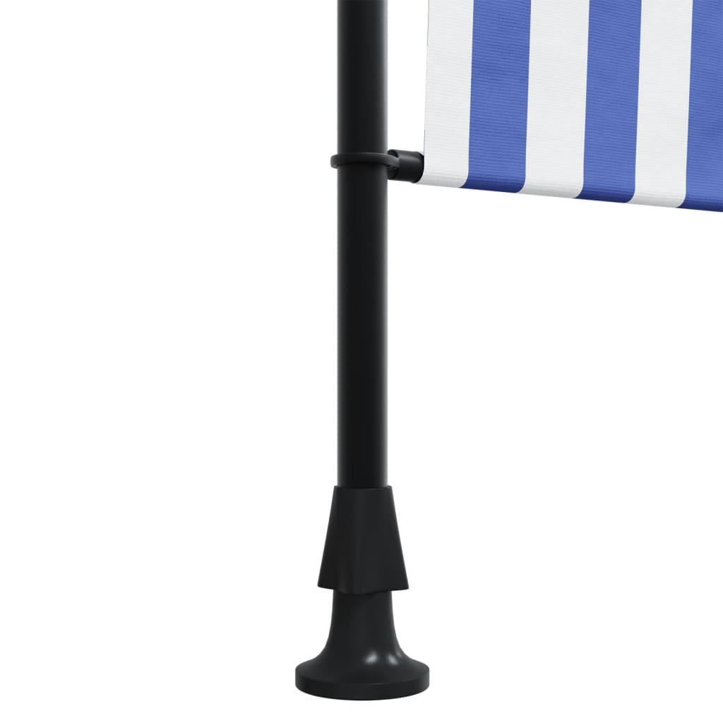 Rolgordijn Voor Buiten 200X270 Cm Stof En Staal Blauw En Wit