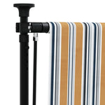 Rolgordijn Voor Buiten 150X270 Cm Stof En Staal Geel En Wit