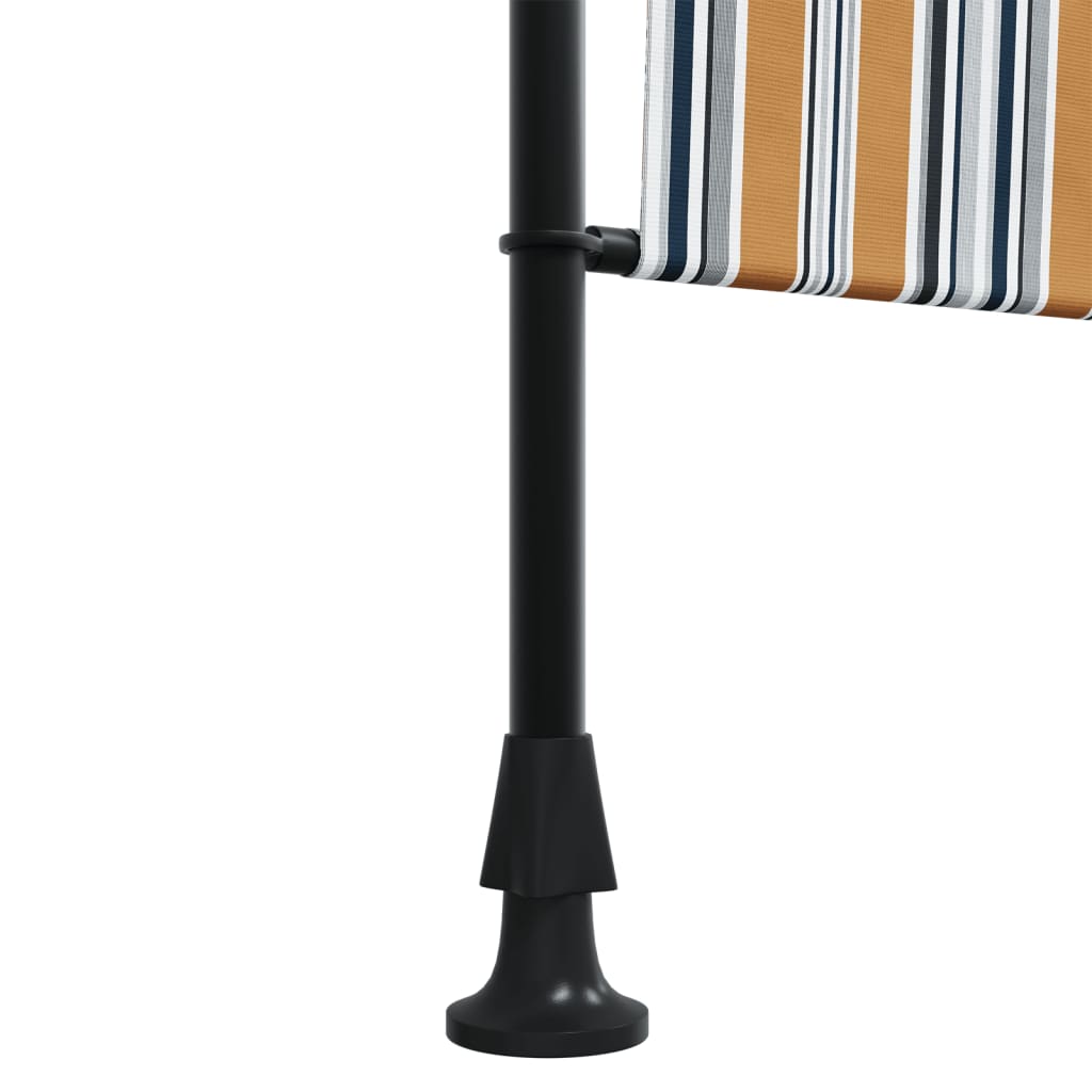 Rolgordijn Voor Buiten 200X270 Cm Stof En Staal Geel En Wit
