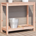 Oppottafel Met Schap 82,5X50X75 Cm Massief Grenenhout