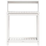 Oppottafel Met Schappen 82,5X50X109,5 Cm Massief Grenenhout Wit