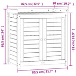 Oppottafel Met Schappen 82,5X50X86,5 Cm Massief Grenenhout