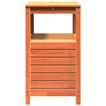 Oppottafel Met Schappen 82,5X45X81 Cm Massief Grenenhout Bruin