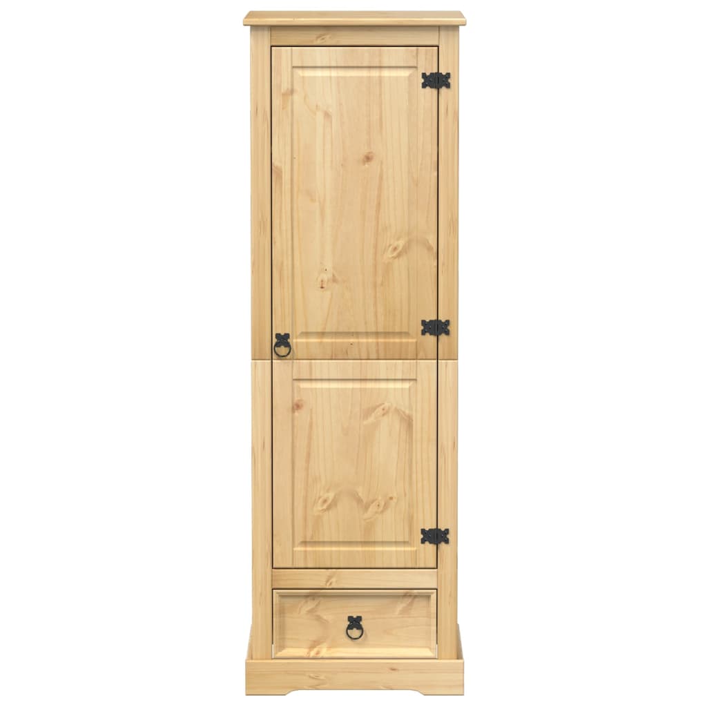 Kledingkast Corona 55X50X170 Cm Massief Grenenhout Zwart
