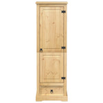 Kledingkast Corona 55X50X170 Cm Massief Grenenhout Zwart